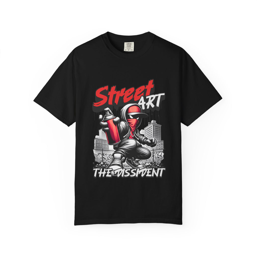 Street Art Unisex Garment-Dyed T-Shirt, Urban Style Tee, Graffiti Art Apparel, Gift for Artists, Casual Wear, Streetwear Fashion