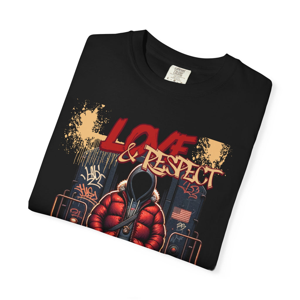 Love and Respect Unisex Garment-Dyed T-shirt | Graphic Tee, Casual Wear, Gift for Him/Her, Fun Fashion, Street Style