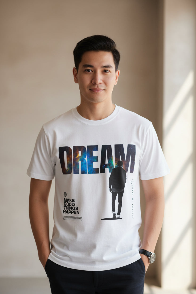 Dream Big Unisex T-Shirt | Inspirational Quote Tee, Motivational Shirt, Casual Wear, Gift for Dreamers, Relaxed Fit