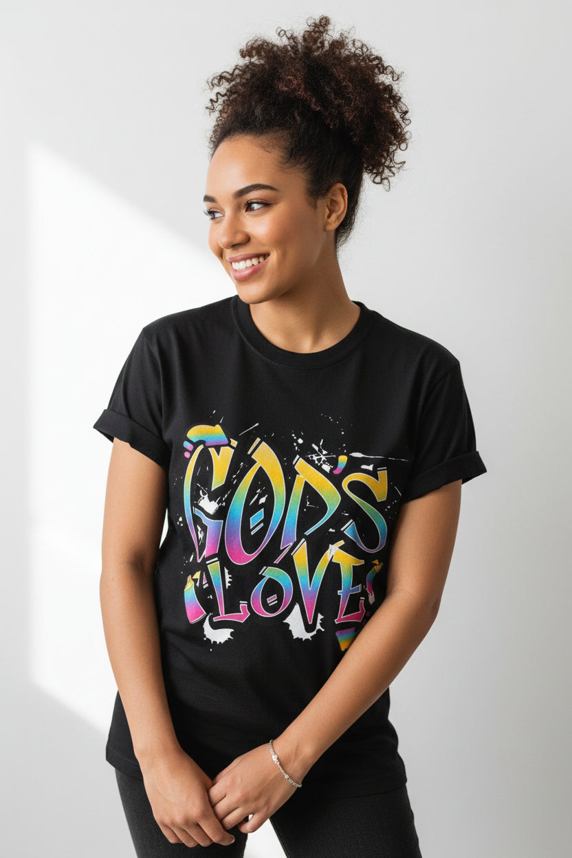 God's Love Unisex Garment-Dyed T-Shirt | Graphic Tee, Streetwear, Spiritual Apparel, Gift for Him/Her, Casual Wear
