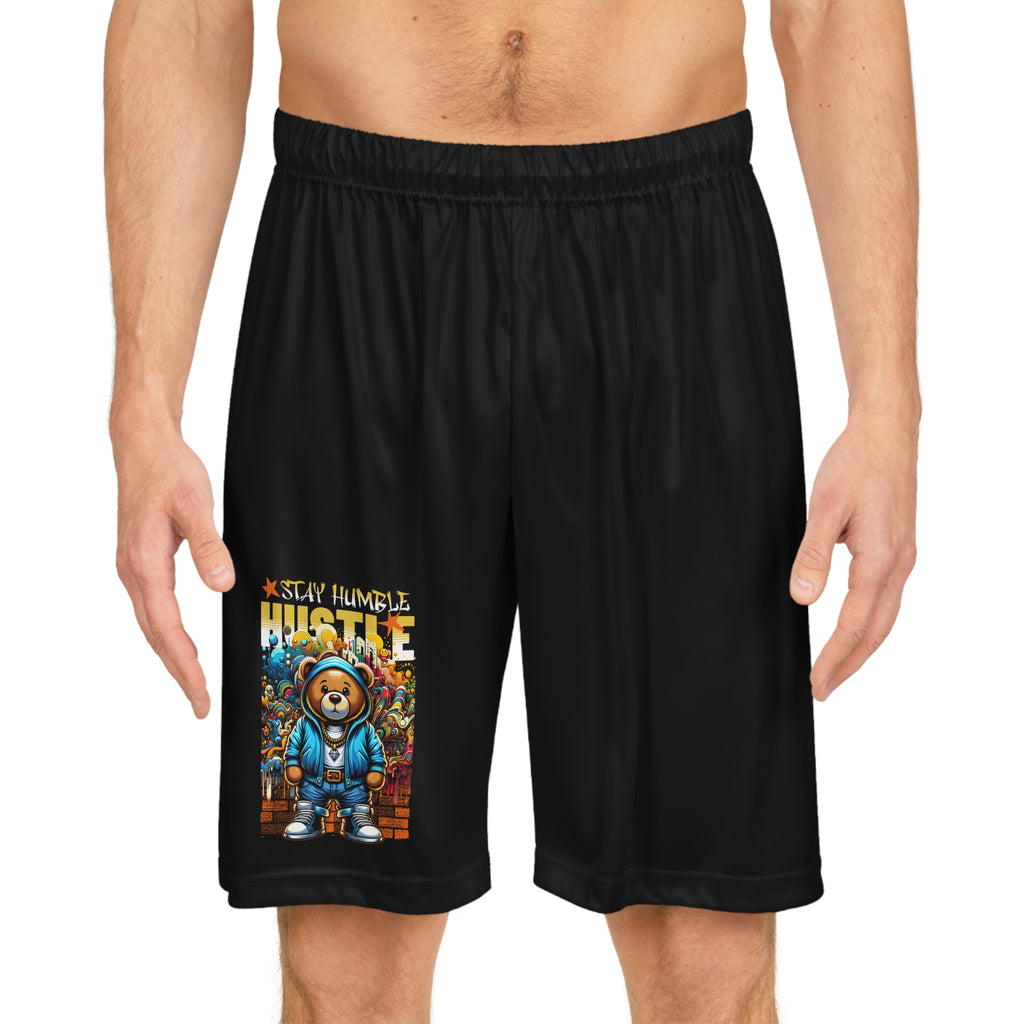Hustle Bear Basketball Shorts | Comfortable Athletic Wear, Sports Shorts, Gift for Athletes, Casual Summer Outfit, Workout Gear