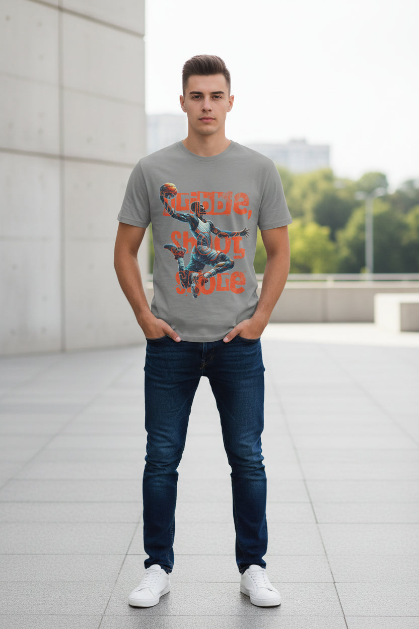 Dynamic Basketball T-shirt - Perfect for Athletes, Sports Lovers, Casual Wear, Gifts, and Everyday Style