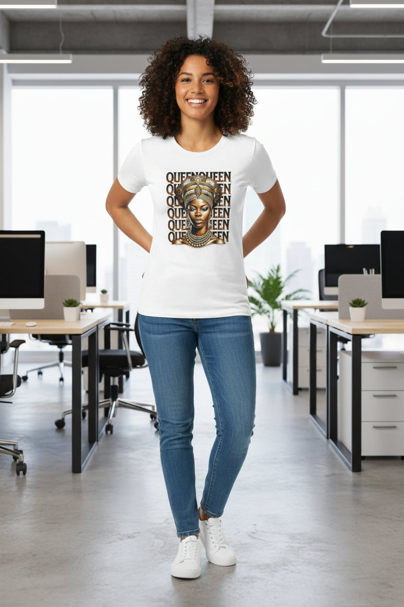 Empowering Queen T-Shirt, Women's Tee, Black History Shirt, Gift for Her, Motivational Apparel, Everyday Wear