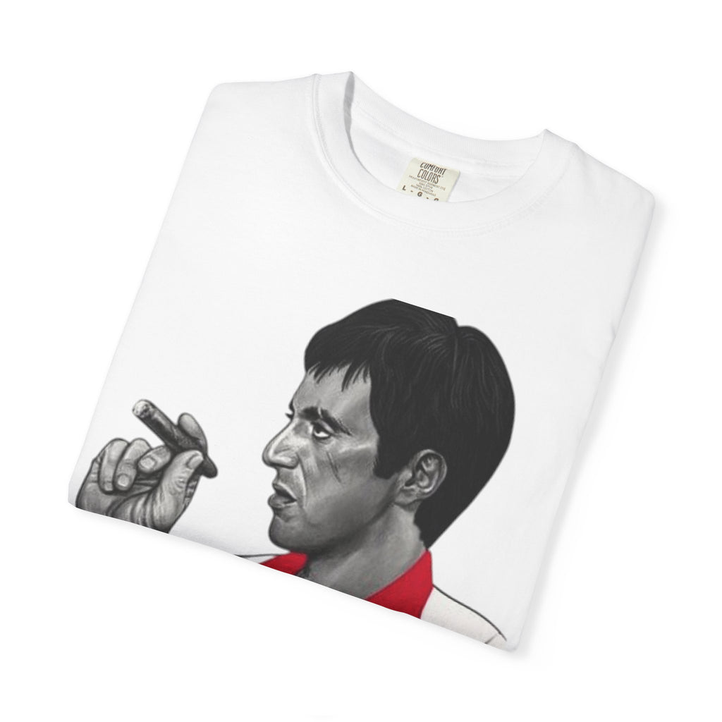 Scarface Inspired Unisex Garment-Dyed T-Shirt, Vintage Tee for Movie Fans, Casual Wear, Gifts for Him, Streetwear Graphic Tee