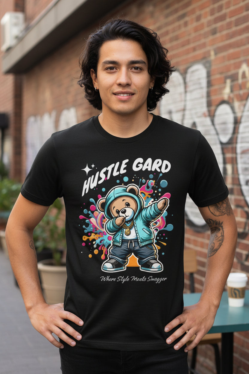 Hustle Gard Bear Adult T-Shirt